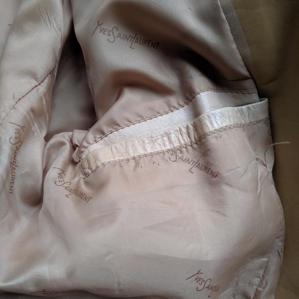 YVES SAINT LAURENT 2 Button Men's Leather Jacket - Picture 6 of 8